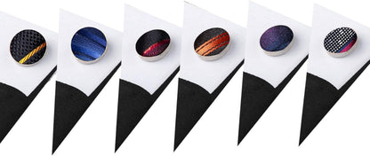6 PCS Men Ties Set Silk Business Fashion Woven Necktie Handkerchief Cufflinks Paisley Stripe Wedding Party