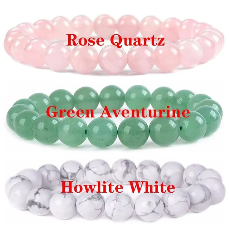 6mm 8mm Natural Stone Chakra Beaded Charm Bracelets Tiger Eye Amethyst Lapis Lazuli Healing Beads Bracelet Women Yoga Jewelry