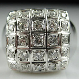 Fashion Man Jewelry White Sapphire Gemstones  925 Sterling Silver Wedding Engagement Ring Gifts