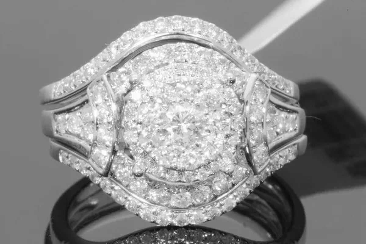Exquisite 3Pcs/Set Super Pretty Women'S Fashion Sapphire Ring Set Anniversary Gift Engagement Bridal Wedding Rings Jewelry Set Size 5-11