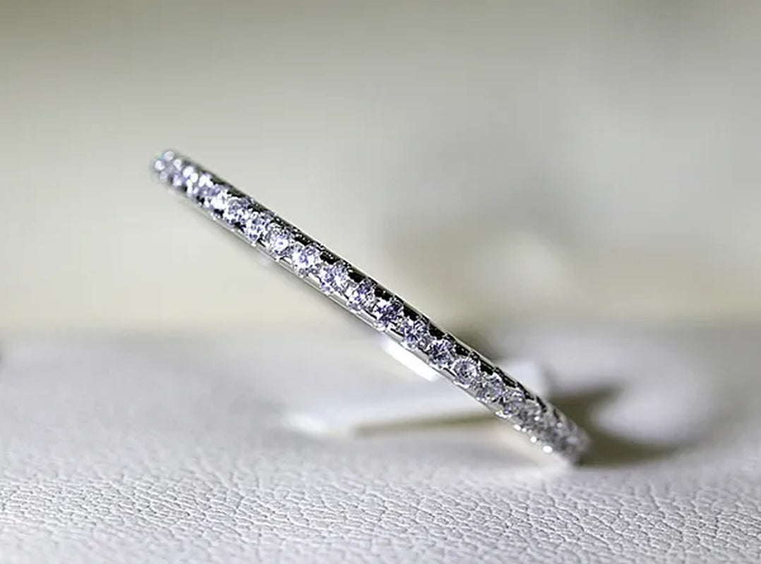 Luxurious Jewellery Women pave full Diamond Stone cz 925 Sterling silver Wedding Ring Size 5-10