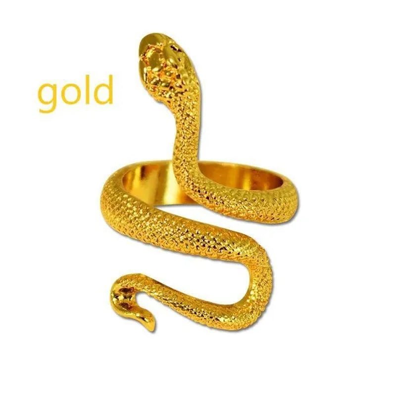 12/8/5/2/1Pcs: Lnnovative snake ring, movable mouth ring, Old gold, old silver, rose gold, gold, gun black，silver,6colors to choose from - WORLD TIME VISITS