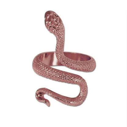 12/8/5/2/1Pcs: Lnnovative snake ring, movable mouth ring, Old gold, old silver, rose gold, gold, gun black，silver,6colors to choose from - WORLD TIME VISITS