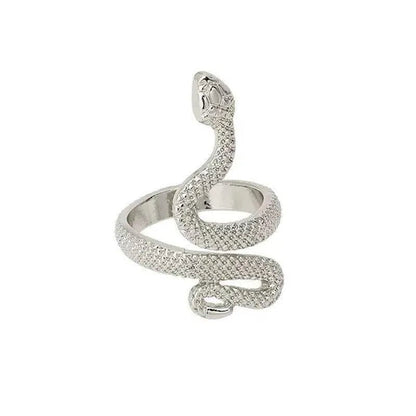 12/8/5/2/1Pcs: Lnnovative snake ring, movable mouth ring, Old gold, old silver, rose gold, gold, gun black，silver,6colors to choose from - WORLD TIME VISITS