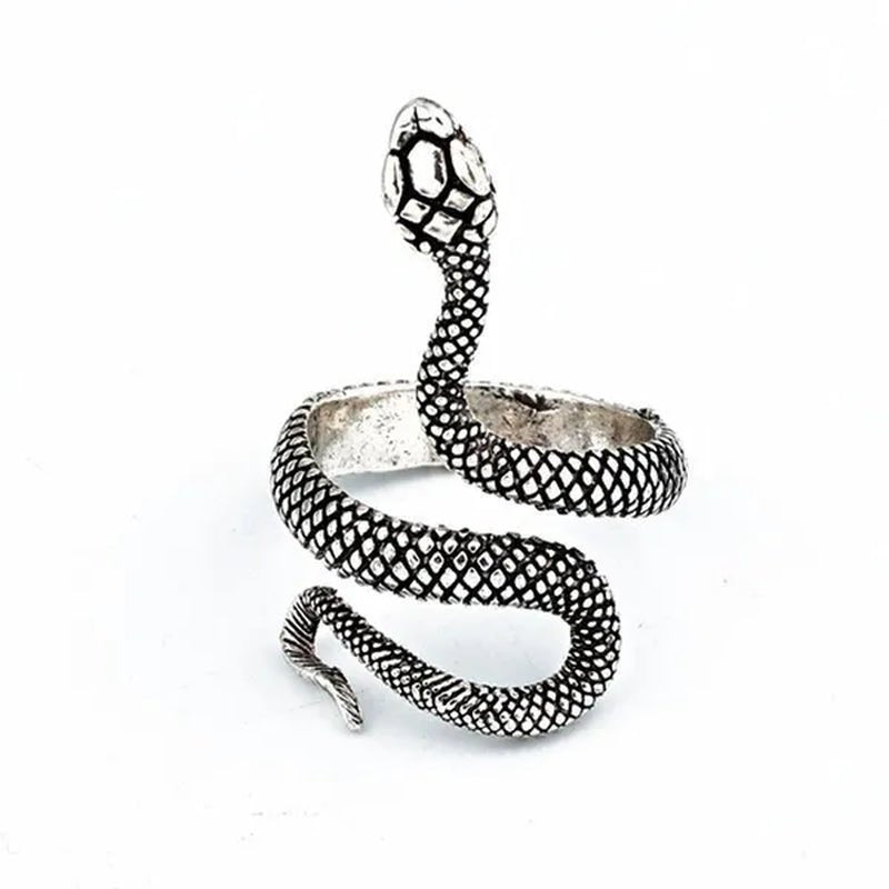 12/8/5/2/1Pcs: Lnnovative snake ring, movable mouth ring, Old gold, old silver, rose gold, gold, gun black，silver,6colors to choose from - WORLD TIME VISITS
