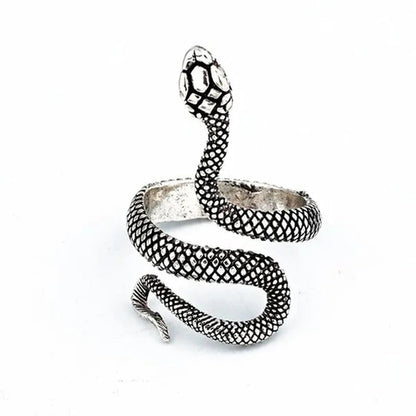 12/8/5/2/1Pcs: Lnnovative snake ring, movable mouth ring, Old gold, old silver, rose gold, gold, gun black，silver,6colors to choose from - WORLD TIME VISITS