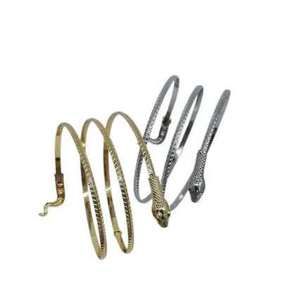 12/8/5/3/2/1Pcs:ashion personality Snake Bracelet, metal snake bracelet, gold and silver available - WORLD TIME VISITS