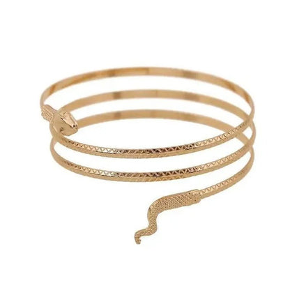 12/8/5/3/2/1Pcs:ashion personality Snake Bracelet, metal snake bracelet, gold and silver available - WORLD TIME VISITS