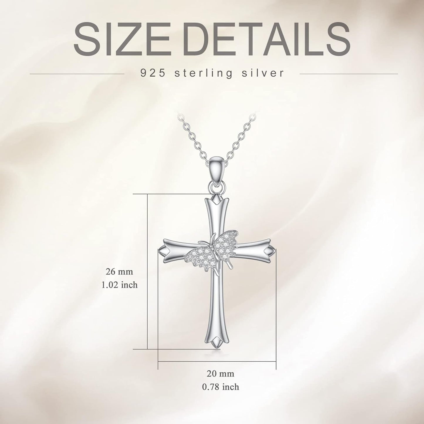 Diamond Cross Necklace for Women 925 Sterling Silver D Color Diamonds Cross Pendant Religious Jewelry Gifts for Birthday Christmas Mother'S Day