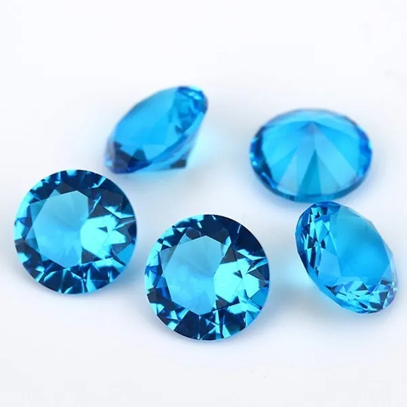 5 Pcs Beautiful Unheated Sea Blue Diamond 11×11mm Sapphire Round Cut Sri-Lanka Gemstone  gemstones gemstones gemstones gemstone