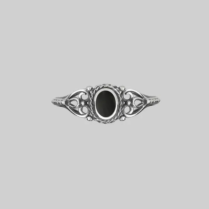 Exquisite Bridal Wedding Jewelry 925 Sterling Silver Black Sapphire Ring Princess Engagement Diamond Gift Size 4 - 12