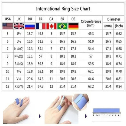 Fashion Women 18K White Gold Princess Cut Black Sapphire Diamond Wedding Ring Party Jewelry Gifts Size 6 7 8 9 10