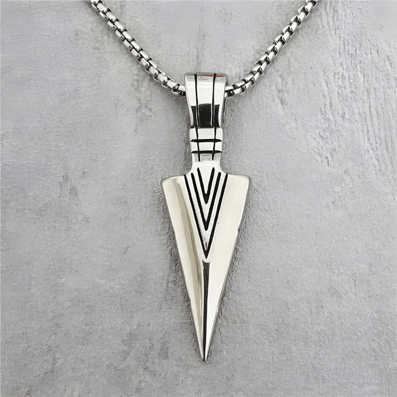 Long Chain Necklace Mens Alloy Necklaces Fashion Jewelry Gold Black Silver Color Pendant