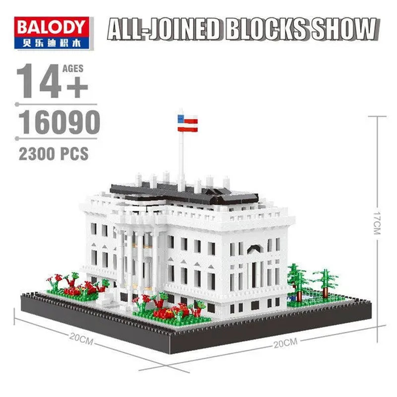 World Architecture Building Blocks Set Landmarks Diamond Blocks Toys (Height 20-40Cm) Saint Basil'S Cathedral, Big Ben, Taj Mahal, White House, Louvre Museum, Arc De Triomphe, London Bridge