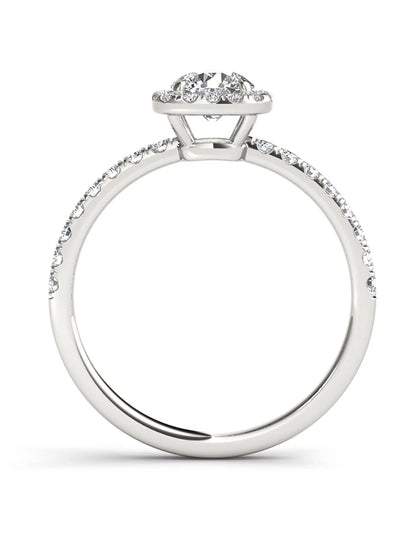 1Ct TDW Diamond 14K White Gold Halo Engagement Ring (H-I, I2)