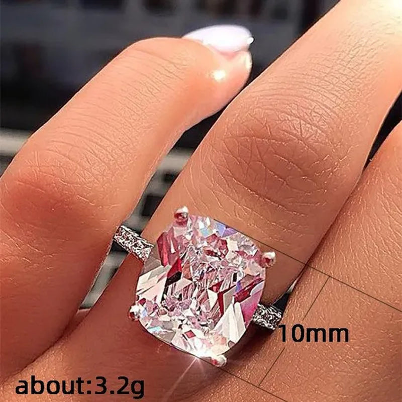 Cubic Zirconia Wedding Rings for Women Bridal Engagement Proposal Gift Jewelry