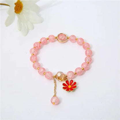 New Multicolor Summer Beach Ladies Temperament Refreshing Crystal Pendant Bracelet