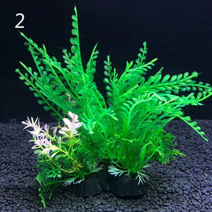 Fashion Luxury 14Cm Plants Plastic Simulation Artificial Plants Aquarium Water Ornament Fish Tank Grass Decoration