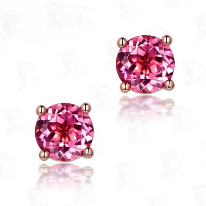 2.00 CTTW .925 Sterling Silver Genuine Green Ametyst Stud Earings