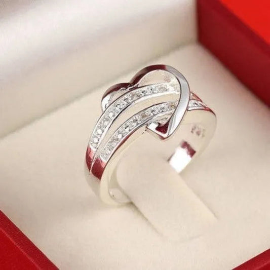 Love Heart  Women Wedding Diamond Ring Gifts(Size:5/6 /7 /8 /9/10) HANNAH MARTIN