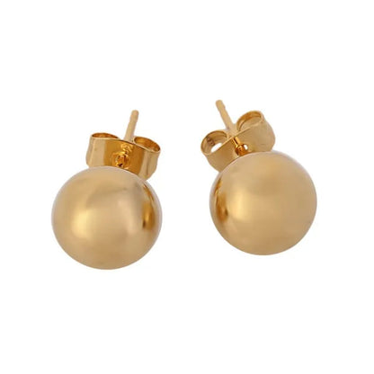 Ball Round Pendant Necklace Ball Round Earrings Jewelry 24K Gold Women Best Party Fine Jewelry