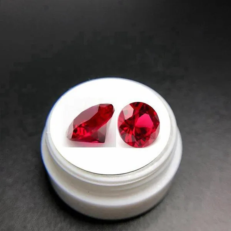 Large Cut Ruby Unheated 10.50 Cts Natural Mined 11.0Mm Sri-Lanka Garnet Ruby Pigeon Red round Cut VVS Loose Gem