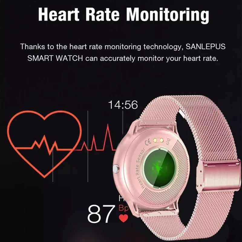 LIGE 2021 New Women Smart Watch Men Real-Time Activity Tracker Heart Rate Monitor Sports Ladies Life Waterproof Smart Watch Men For Android IOS