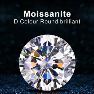 Round Brilliant Cut  5.0mm (0.5 ct) To 8.0mm (2 ct)  D Color Moissanites Loose Stone  Ring Jewelry Bracelet Material High Quality