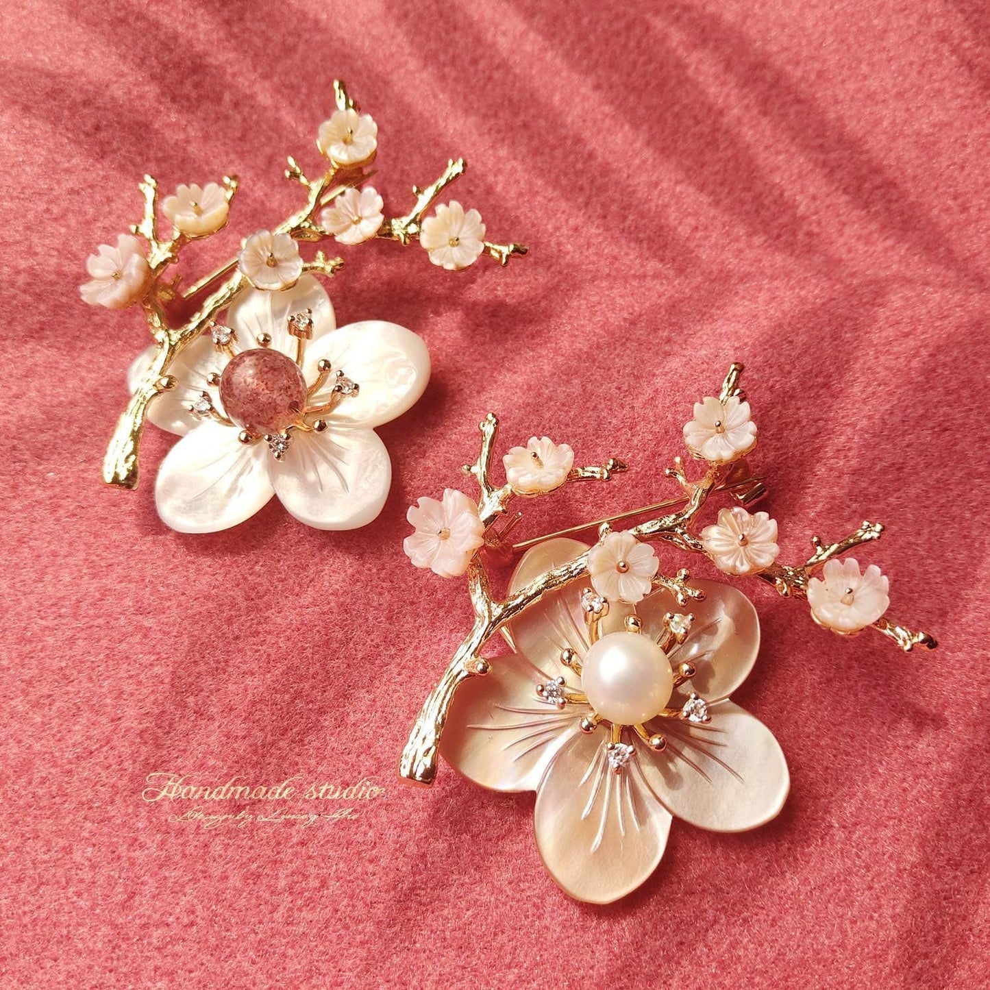 Brooches for Women with Crystal, Pink Flower, Rhinestone Brooches Pins Elegant Jewelry Blossom Fashionable Gifts Ladies Bouquet Brooches Pin for Birthday, Party, New Year, Wedding