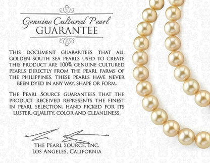 18K Gold 9-10Mm round Genuine Golden South Sea Cultured Pearl & Diamond Eva Ring for Women