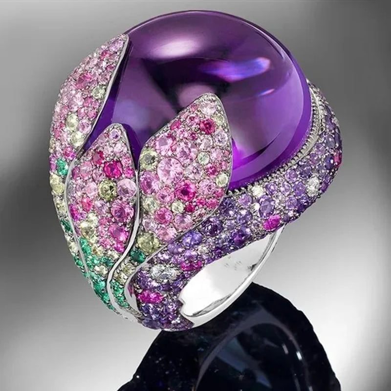 Delicate European and American women's Fashion ring 925 sterling silver Ring full diamond gemstone ring Diamond Jewelry Birthday Proposal Anniversary Gift Bridal Engagement Wedding Party Band Rings for Women Bride Size 5-11