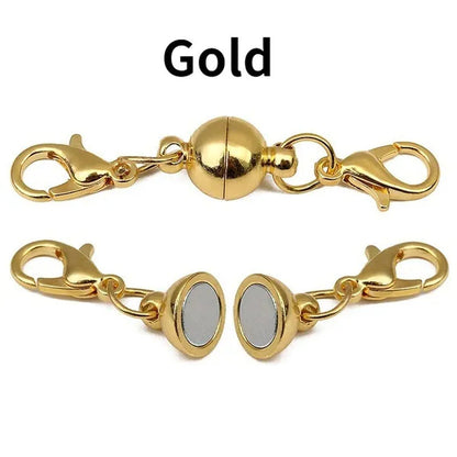10/4 Pcs Magnetic Clasp DIY Jewelry Accessories Gold Necklace Bracelet Connector Hook Clasp Metal Silver