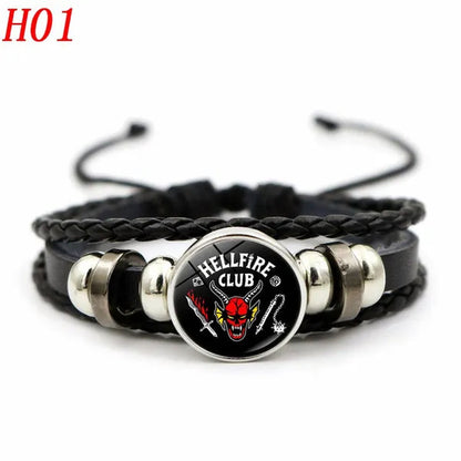 12 Styles Stranger Things 4 Hellfire Club Time Gem Bracelets & Bangles for Unisex Women Men Fashion Jewelry Gifts - WORLD TIME VISITS