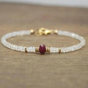 Ruby and Moonstone Bracelet Ruby Jewelry