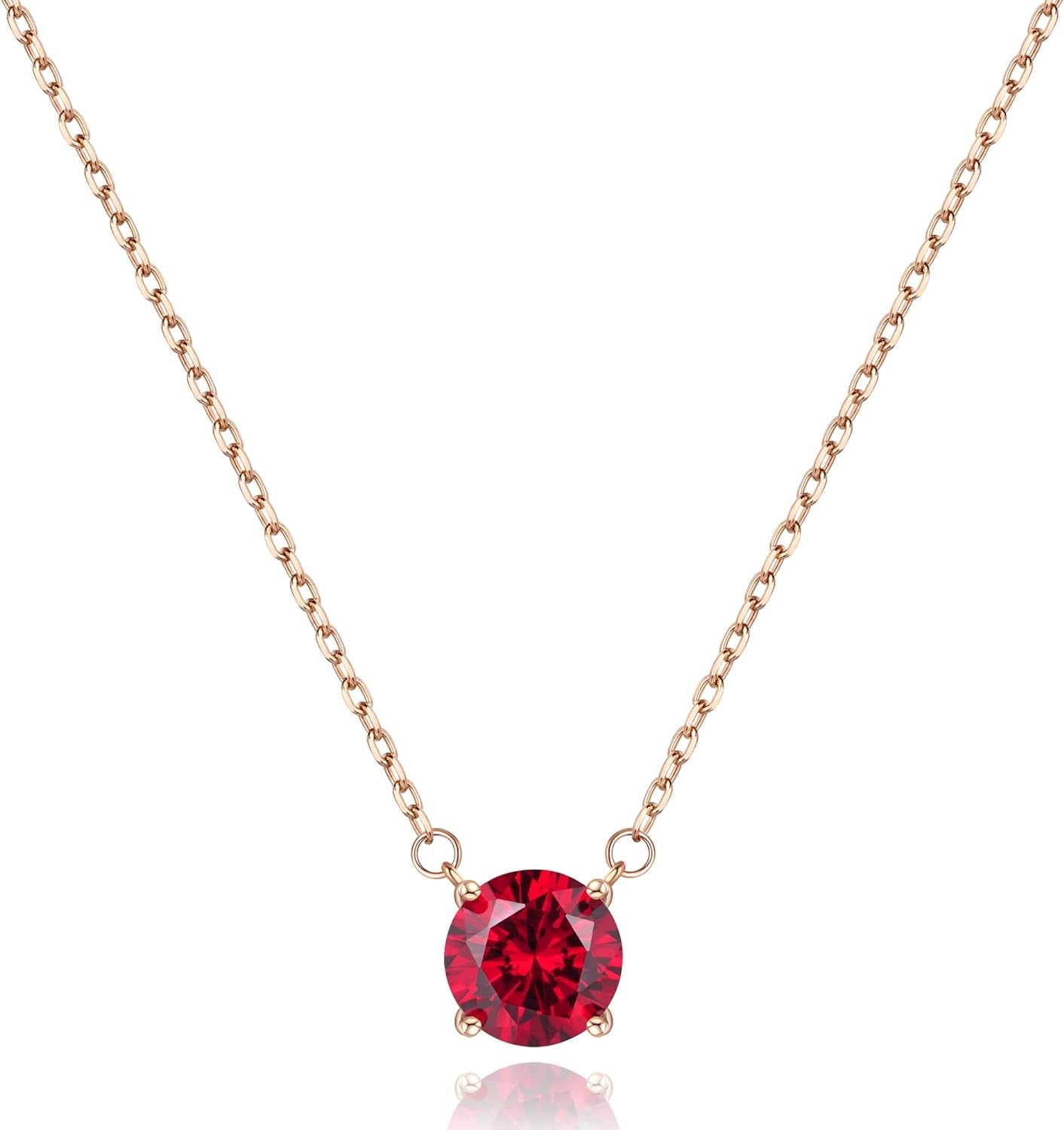 18K Gold Diamond Necklaces for Women Dainty Silver Birthstone Necklace for Women, Birthday Anniversary Valentines Day Mother'S Day Christmas Jewelry Gifts for Women Girls Wife Her