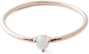 Opal Orb Crystal Ring in Gold, Rose Gold, or Silver | Minimalist, Delicate Jewelry