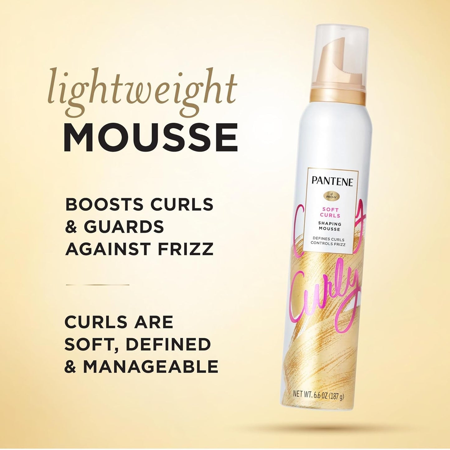 Pro-V Curl Mousse to Tame Frizz for Soft, Touchable Curls, 6.6 Oz