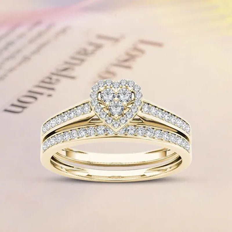 1Pc Luxury Romantic Couple Jewelry Accessories Men'S Diamond Ring Ladies Heart Diamond Couple Ring Bride Wedding Engagement Jewelry Us 6 - 11 - WORLD TIME VISITS