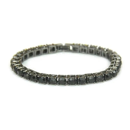 2021 Lastest Hip Hop Mens Iced Out Diamond Crystal Single Row Tennis Bracelet Silver and - WORLD TIME VISITS