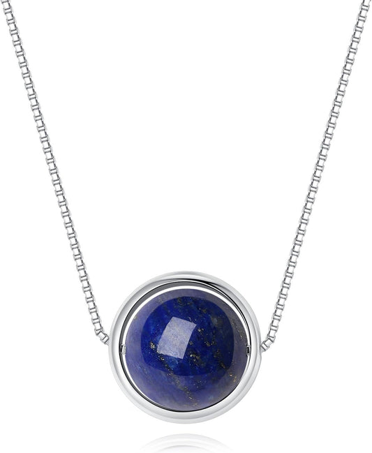 925 Sterling Silver Chain Simple Healing Crystal Necklace