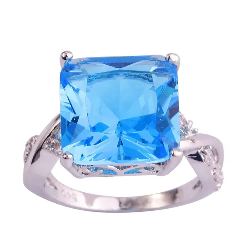 Jewelry Fashion Engagement Red Ruby Rings Gifts