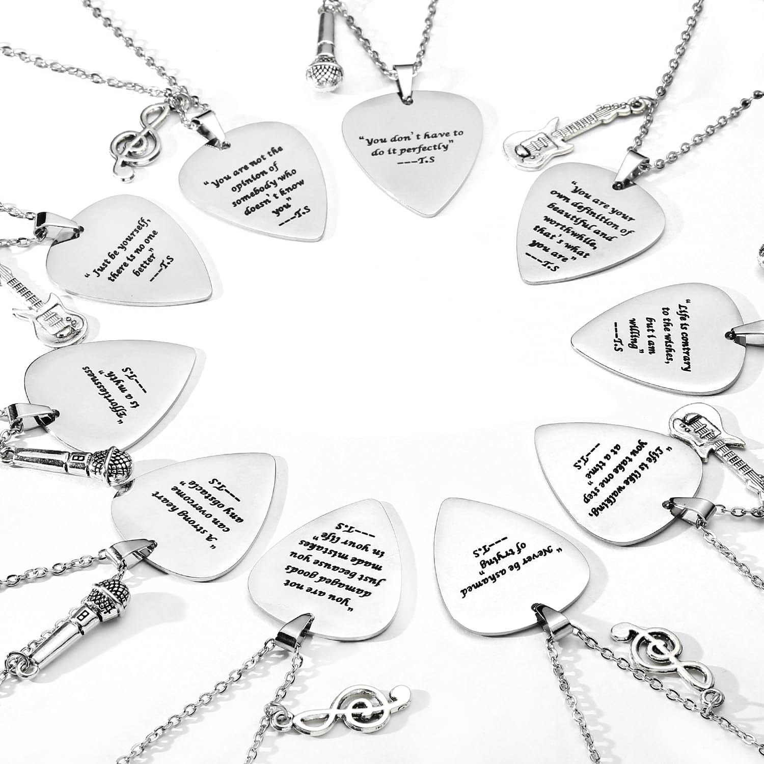 Quotes Guitar Pick Necklace Outfits Jewelry Accessories Inspired Fans Gift Merch