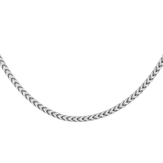 Italian Sterling Silver Diamond-Cut Franco Chain Necklace, 24"