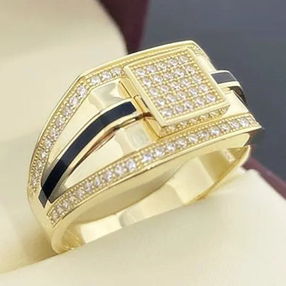 Classic Business Men'S Fashion Jewelry Accessories Exquisite Noble Gentleman Engagement Wedding Jewelry Boyfriend Birthday Party Ring Anniversary Gift Luxury Brand Men'S Ring Size US5-14