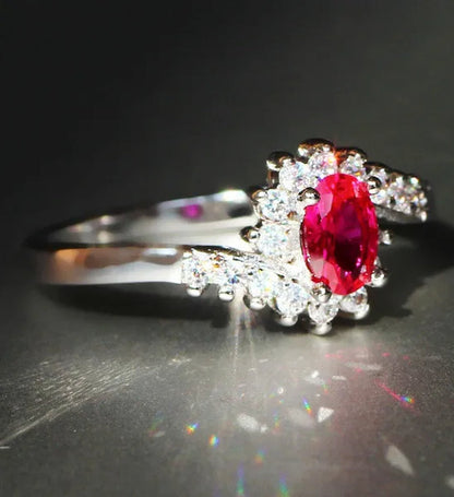 Exquisite  Silver Natural Sapphire Gemstones Opal Birthstone Bride Princess Wedding Engagement Strange Ring Size 6 7 8 9 10