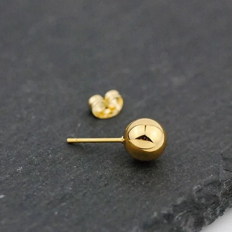 2/3/4/5/6/8Mm Stainless Steel round Pearl Stud Earrings Earrings for Women'S Fashion Party Wedding Jewelry - WORLD TIME VISITS
