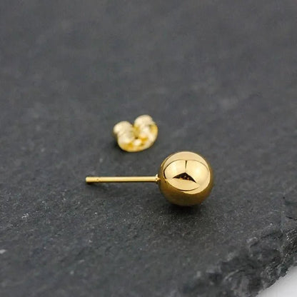 2/3/4/5/6/8Mm Stainless Steel round Pearl Stud Earrings Earrings for Women'S Fashion Party Wedding Jewelry - WORLD TIME VISITS