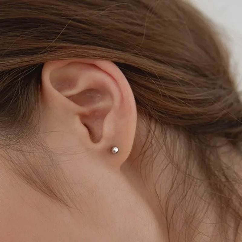 2/3/4/5/6/8Mm Stainless Steel round Pearl Stud Earrings Earrings for Women'S Fashion Party Wedding Jewelry - WORLD TIME VISITS