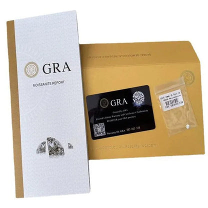 Natural 0.5/1.0/2.0Carat Moissanite D Color Round Shape VVS1 Excellent Clarity With GRA Certificate Report and Card