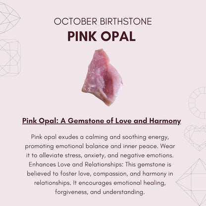 Genuine Pink Opal Necklace for Women - Authentic 925 Sterling Silver Necklace 18K Gold Jewelry, Dainty Raw Choker Pendant Necklace for Teen Girls, October Birthstone Gift for Mothers Day…